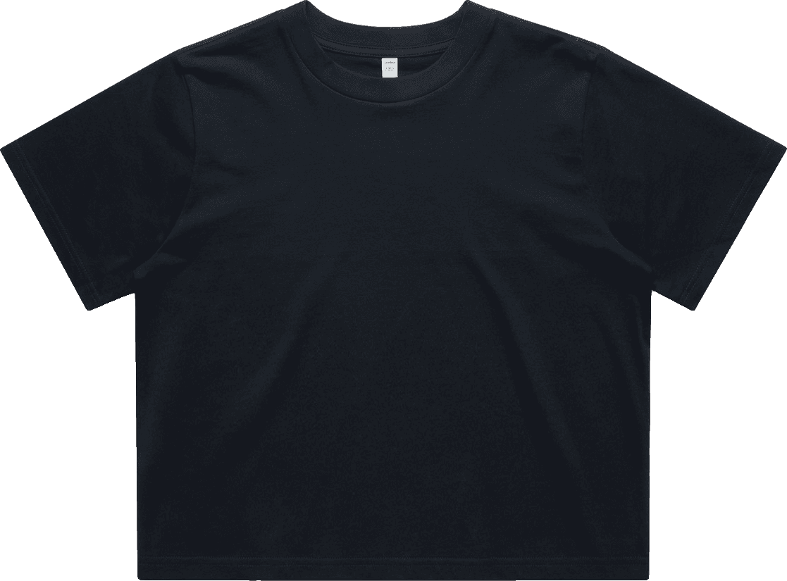 Wo's Classic Crop Tee in Navy