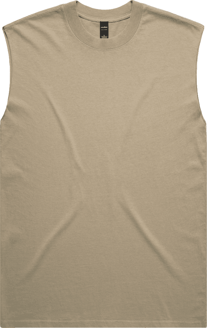 Heavy Faded Tank in Faded Khaki